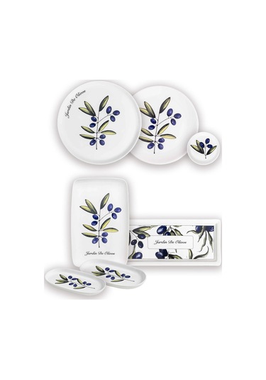 The Mia Olivos Kahvaltı Takımı 6 Kişilik 19 Parça Set 1 Çok Renkli