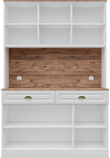 Gözde Kahve Köşesi - 140 Cm Mdf Mutfak Dolabı - Led Aydınlatmalı