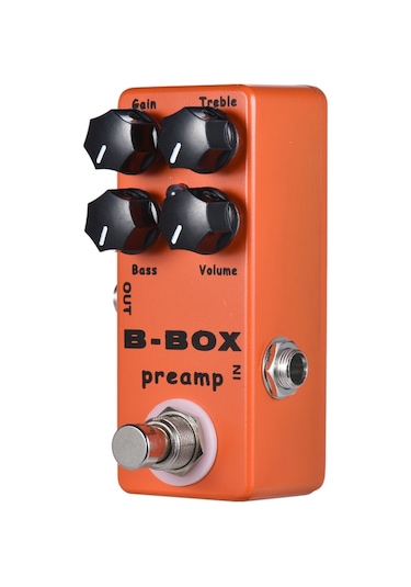 Moskyaudio B-box Elektro Gitar Preamp Overdrive Efekt Turuncu