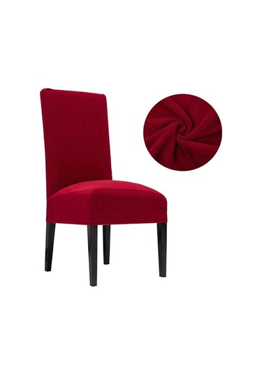 Jms Kırmızı Yüksek Streç Süper Yumuşak Sandalye Spandex Elastik Sandalye Yemek Odası Sandalyesi Kapakları