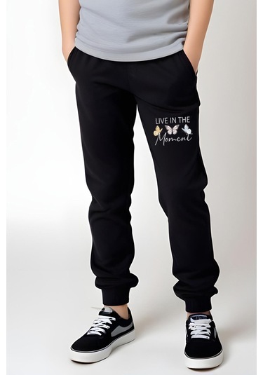 Fyk Kids Kız Çocuk Baskılı Live Kelebek Bel Detayı Lastikli Alt-üst Pijama Takımı Gri