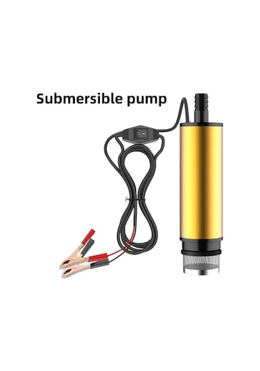 Xuweiwei 1 Bilgisayar 12v Dc Taşınabilir Su Pompası Alüminyum Altın Kabuk Yakıt Transfer Pompası