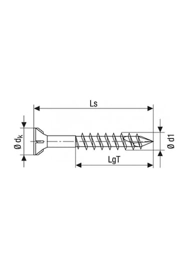 SPAX Cam Çıta Vidası, 3,5 x 40 mm, 200 Adet, Yarım Dişli, Havşa B