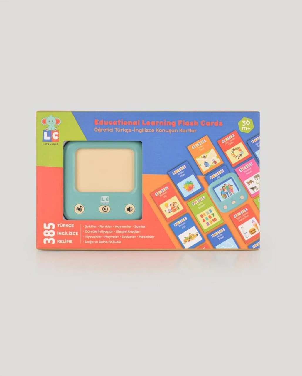 Öğretici Türkçe-ingilizce Konuşan Flash Kartlar-mavi