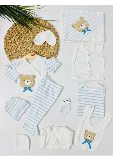 Sevimli Ayıcık 10 Lu Hastane Çıkışı Set - Mavi Mavi