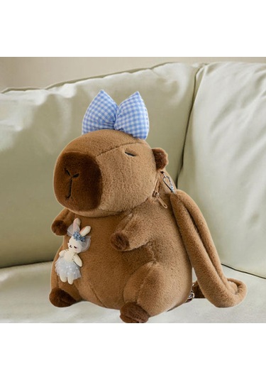 Suntek Capybara Sırt Çantası Günlük Sevimli Omuz Mavi Yay