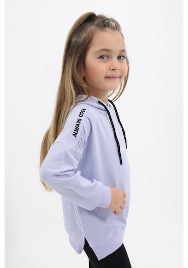 Toontoy Kız Çocuk Nakışlı Sweatshirt Koyu Mavi