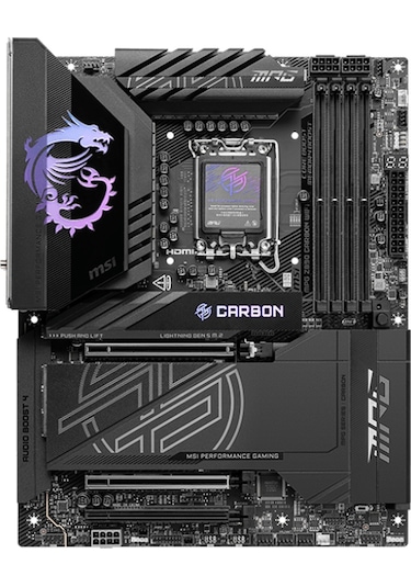 MSI MPG Z890 Carbon WIFI Intel Z890 9200 MHz (OC) DDR5 Soket 1851 ATX Anakart