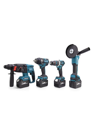 Chelikbei MK800 Akülü Vidalama Seti 4'lü Mavi