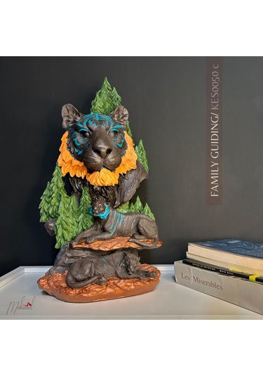 Kaplan Ailesini Yansıtan Bu Heykel, Salon Dekorasyonu