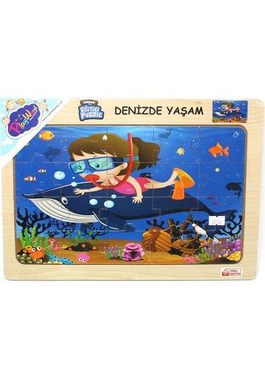 Playwood Ahşap Eğitici Puzzle Denizde Yaşam 20 Parça Ony187/188