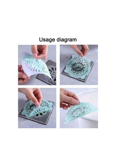 Besthome1 10cm Çap Banyo Mutfak Tıkanıklık Önleyici, Bezi Materyal, Su Geçirmez, 60 Adet, Yenilebilir Yeşil Kanal Kıl Ağları Yeşil