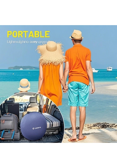 Dofolink Hızlı Kurulabilir Mavi Renkli Sahil Çadırı - Uv Koruma Ve Ventilasyonlu, 80x65x55cm, Taşınması Kolay Mavi