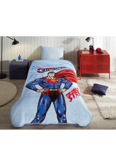 Özdilek Superman Lightning Tek Kişilik Battaniye Lisanslı Çok Renkli
