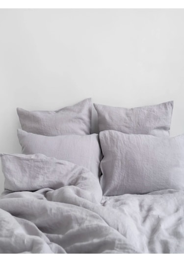 Açık Gri Nevresim Takımı Çift Kişilik 240x260 Cm Gri