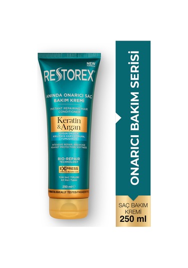 Restorex Keratin & Argan Onarıcı Saç Bakım Kremi 250 Ml - Yıpranmış Ve Hasar Görmüş Saçlar