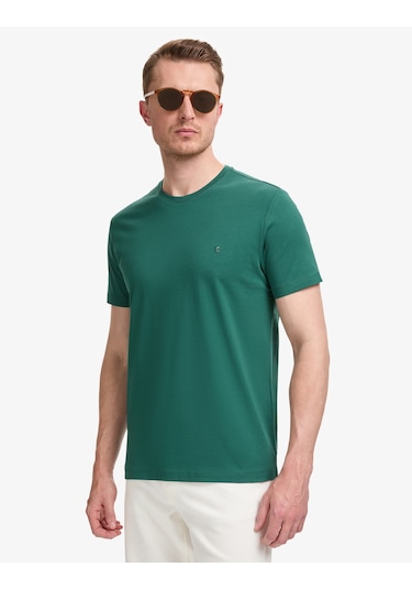 Pierre Cardin Erkek Koyu Yeşil Tişört Basic 50325307-vr079