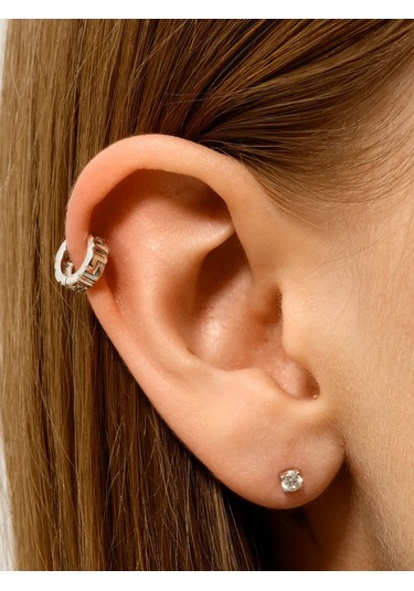 Markiz Desenli Küçük Gümüş 925 Küpeler 16790021 Diğer