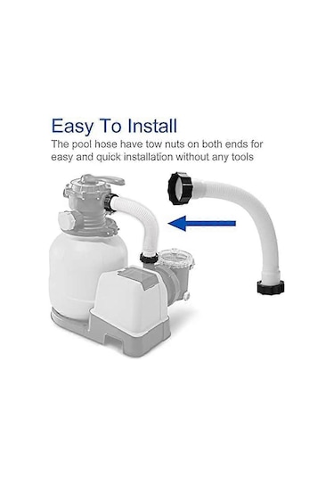 2 St Pool Sandfilter Pump Slang 15,8 Tum Pool Pump Slang Saltvatten Pump Slang För Filterpumpar San