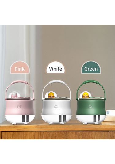 Reedark Ev Odası İçin Mavi Renkli Çift Buharlı Nemlendirici, 3 Farklı Buhar Modu, Islak Cilt Ve Dinlenici Uyku İçin, Taşınabilir Kollü, 400ml Kapasite, Sessiz Çalışma, Islak Işık Özelliği