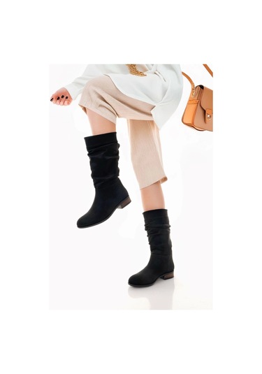 Plod Siyah Süet Çizme Siyah