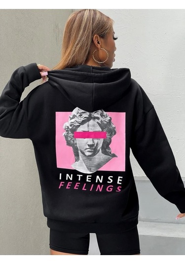 Intense Feelings Tasarım Hoodie Kapşonlu 12170