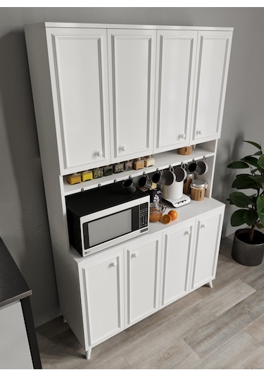 Stella Country Kahve Köşesi Beyaz, Erzak Dolabı, Kiler Dolabı