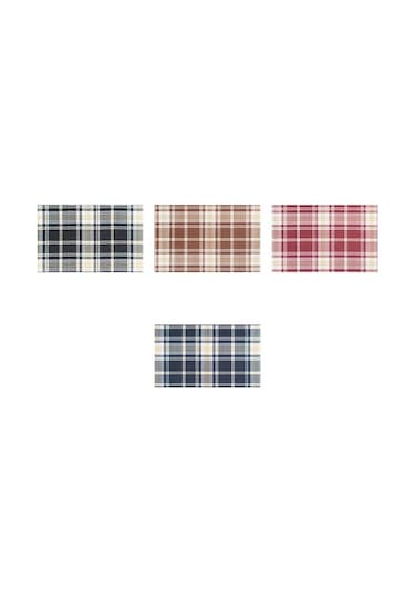 Ten Rengi Pratik Kırmızı Ekose Placemat Restoran Yıkanabilir Pvc Dayanıklı Yemek Paspaslar Çerçeve Teslin Amerikan Servis 56557040 Ten Rengi