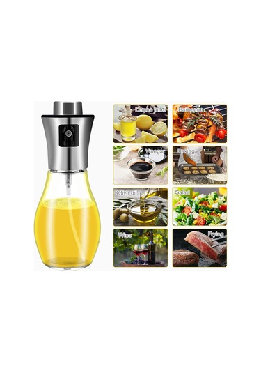 Hangfox Paslanmaz Çelik 200ml Yağ Püskürtme Şişesi - 2'li Set Fünye Hediyeli Çok Renkli