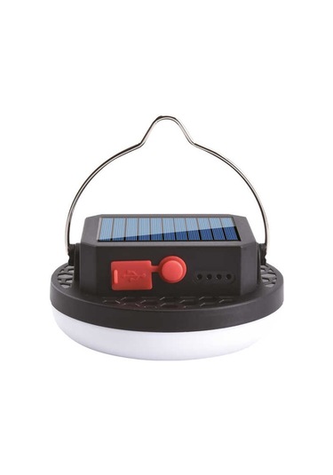 Karia PT-2028 USB ŞARJLI SOLAR KAMP LAMBASI Siyah