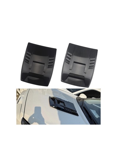 Xuweiwei Black 1 Parça Araç Motor Kapağı Hava Girişi Örtüsü Modifiye Ve Dekorasyon Aksesuarı