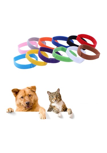 Homyl 12 Adet Tanımlama Köpek Tasmaları Ayarlanabilir Kimlik Açık Mor