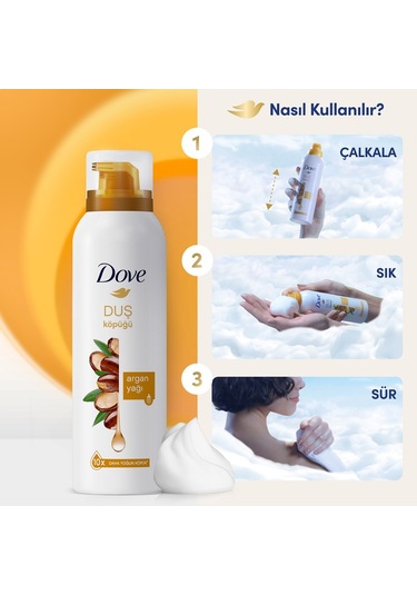 Dove Argan Yağı Duş Köpüğü 200 ML + Depply Nourishing Duş Köpüğü 200 ML