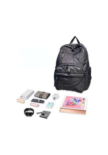 Oxford Sırt Çantası Kadın Eğlence Sırt Çantası Yeni Su Geçirmez Unisex Sırt Çantası Büyük Kapasiteli Basit Seyahat Yolcu Çantası Öğrenci Sırt Çantası Black Siyah