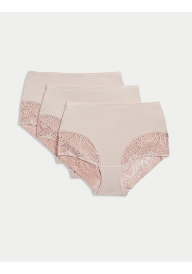 Marks & Spencer 3'lü Body Soft Full Brief Külot Seti Bej