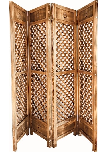 Wooden City Ahşap Separatör Ahşap Paravan Ahşap Oda Bölücü Oda Ay