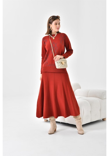 Ftz Women Kadın Etekli Takım Kiremit 20559-kiremit Kiremit