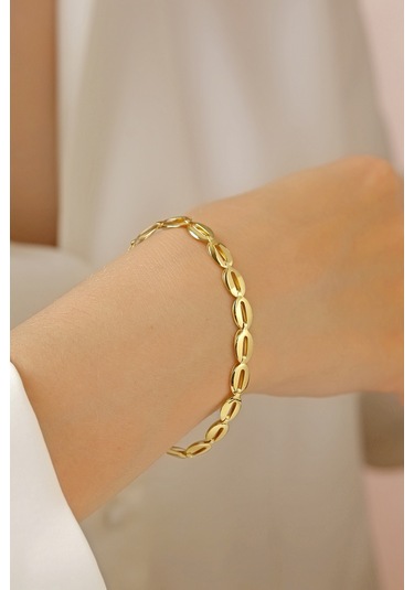 14 Ayar Altın Badem Bileklik Sarı Altın