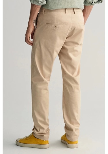 Gant Erkek Bej Pantolon Slim Fit Bej