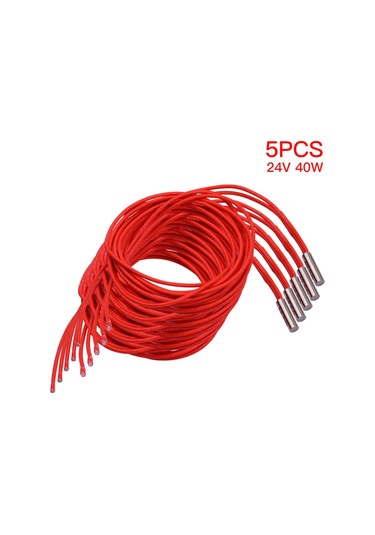 Mufunye 24v 40w 6x20mm Tek Uçlu 3d Yazıcı Kartuş Isıtma Borusu - 1.6m Isıtıcı Sistemi