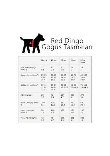 Red Dingo Reflektörlü Kemik Desenli Kırmızı Göğüs Tasması 25mm Kırmızı