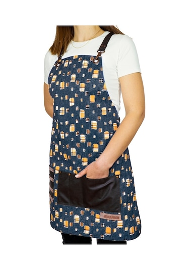 Barista Cafe Restaurant Mixologist Monapron Dickens Deri Önlük