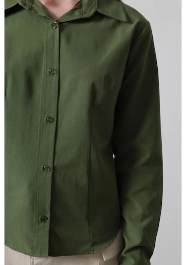 Basic Gömlek - Koyu Haki Koyu Haki