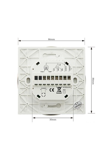 Padalink Beyaz Dairesel Dokunmatik Ekranlı Klima Kontrol Paneli - Fan Ve Valf Kontrolü, 0.5 C Doğruluk, 95-240v