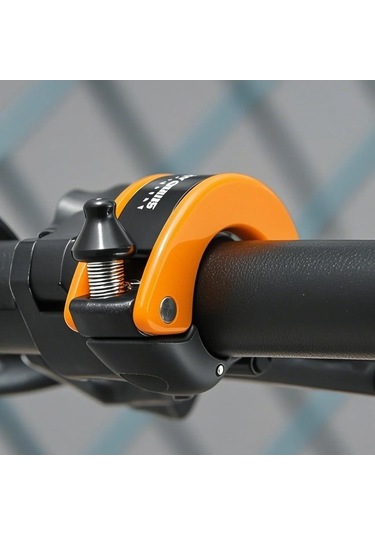 Fortunelane Alüminyum-plastik Bisiklet Zili, 90-100db Ses, 22.2mm Direksiyon Uyumlu, Gizli Konfigürasyon, Siyah-saydam