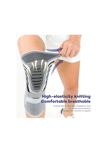 Conventions1 En Yeni Erkek Diz Desteği, Kaymaz Ve Aşınmaya Gri