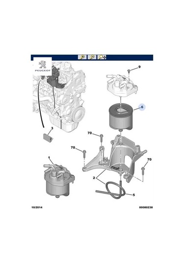 Mazot Filtresi 208-301-308-508-focus 1.6hdi Euro5