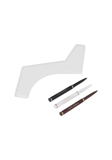 Maiyame Erkek Sakal Doldurma Kalemi Seti - 3 Renkli Rotatif Kalem + Beyaz Şekillendirici Tarak, Su Geçirmez, Doğal Görünüm, Sakal Kontur Aracı