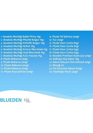 Blueden Ramazan Erzak Kolisi 24'lü No: 13