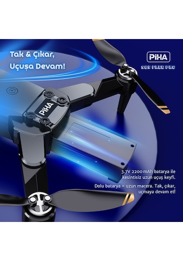 S85 Free Pro 2 Batarya, 40 Dakika Uçuş, 1080p Çift Esc Kamera, Fırçasız Motorlu Drone